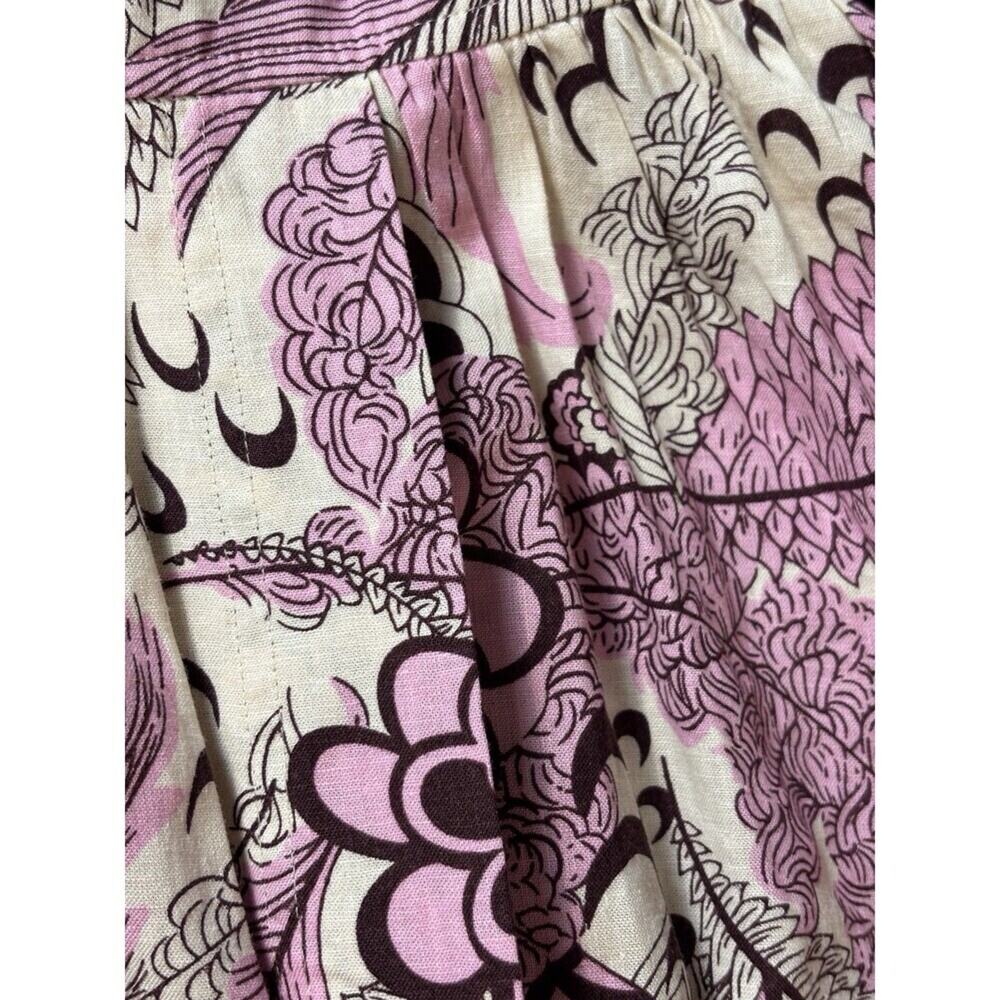 Derek Lam 10 Crosby Celeste Maxi Dress Pink Multi Cream Floral Print 6 Cut Out - Picture 13 of 16